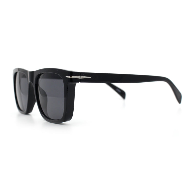 Oversized Large Horn Rim Dimensional Thick Plastic Rectangle Sunglasses