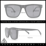 Oversized Large Horn Rim Dimensional Thick Plastic Rectangle Sunglasses