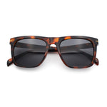 Oversized Large Horn Rim Dimensional Thick Plastic Rectangle Sunglasses