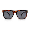 Oversized Large Horn Rim Dimensional Thick Plastic Rectangle Sunglasses