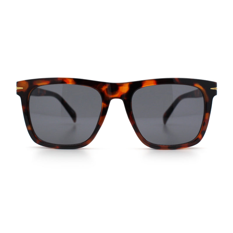 Oversized Large Horn Rim Dimensional Thick Plastic Rectangle Sunglasses