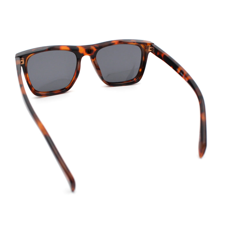 Oversized Large Horn Rim Dimensional Thick Plastic Rectangle Sunglasses