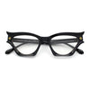 Womens Rich Golden Age Opulent Gothic Cat Eye Clear Lens Plastic Eyeglasses