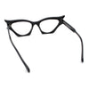 Womens Rich Golden Age Opulent Gothic Cat Eye Clear Lens Plastic Eyeglasses