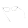 Womens Rich Golden Age Opulent Gothic Cat Eye Clear Lens Plastic Eyeglasses