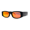 Kush Graffiti Logo Mens Narrow Rectangle Thick Temple Gangster Sunglasses