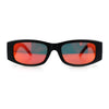 Kush Graffiti Logo Mens Narrow Rectangle Thick Temple Gangster Sunglasses