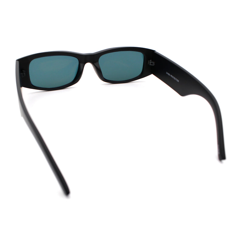 Kush Graffiti Logo Mens Narrow Rectangle Thick Temple Gangster Sunglasses