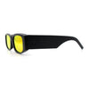 Kush Graffiti Logo Mens Narrow Rectangle Thick Temple Gangster Sunglasses