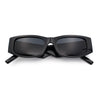 Kush Graffiti Logo Mens Narrow Rectangle Thick Temple Gangster Sunglasses