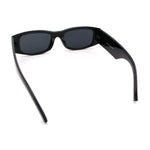 Kush Graffiti Logo Mens Narrow Rectangle Thick Temple Gangster Sunglasses