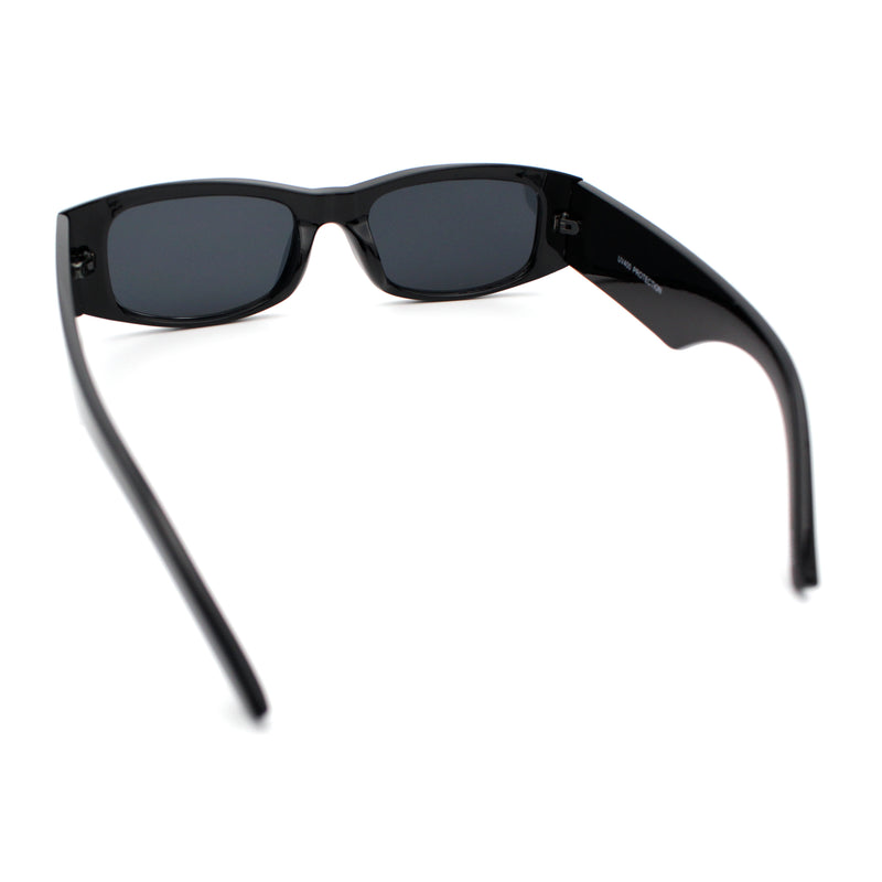 Kush Graffiti Logo Mens Narrow Rectangle Thick Temple Gangster Sunglasses