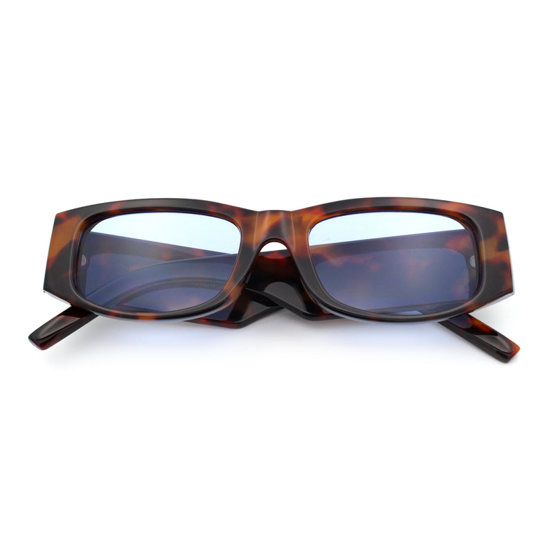 Kush Graffiti Logo Mens Narrow Rectangle Thick Temple Gangster Sunglasses