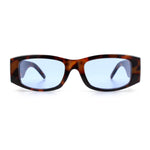 Kush Graffiti Logo Mens Narrow Rectangle Thick Temple Gangster Sunglasses