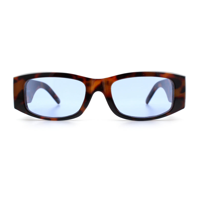 Kush Graffiti Logo Mens Narrow Rectangle Thick Temple Gangster Sunglasses