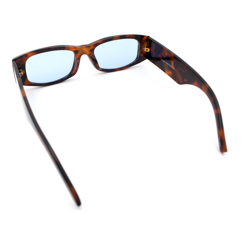 Kush Graffiti Logo Mens Narrow Rectangle Thick Temple Gangster Sunglasses