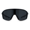 Mens Geometric Oversized Shield Sport Plastic Wrap Riding Sunglasses