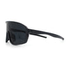Mens Geometric Oversized Shield Sport Plastic Wrap Riding Sunglasses
