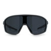 Mens Geometric Oversized Shield Sport Plastic Wrap Riding Sunglasses