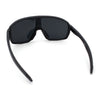 Mens Geometric Oversized Shield Sport Plastic Wrap Riding Sunglasses