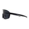 Mens Geometric Oversized Shield Sport Plastic Wrap Riding Sunglasses