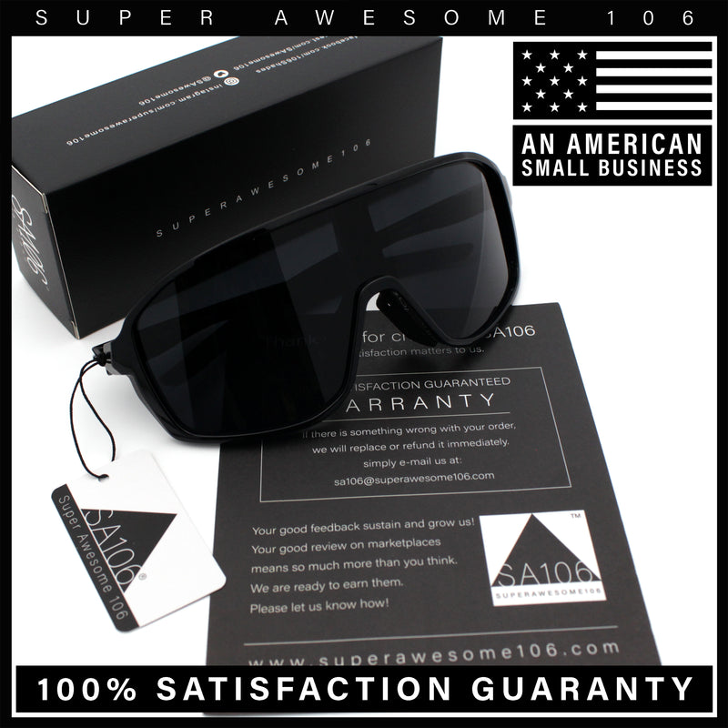 Mens Geometric Oversized Shield Sport Plastic Wrap Riding Sunglasses