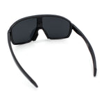 Mens Geometric Oversized Shield Sport Plastic Wrap Riding Sunglasses