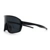 Mens Geometric Oversized Shield Sport Plastic Wrap Riding Sunglasses