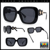 Womens Thick Rectangle Star Stud Jewel Trim Arm Diva Sunglasses