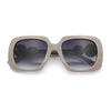 Womens Thick Rectangle Star Stud Jewel Trim Arm Diva Sunglasses
