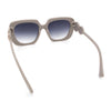 Womens Thick Rectangle Star Stud Jewel Trim Arm Diva Sunglasses