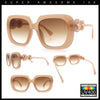 Womens Thick Rectangle Star Stud Jewel Trim Arm Diva Sunglasses