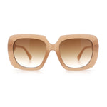 Womens Thick Rectangle Star Stud Jewel Trim Arm Diva Sunglasses