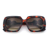 Womens Thick Rectangle Star Stud Jewel Trim Arm Diva Sunglasses