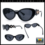 Womens Star Stud Jewel Trim Arm Mod Cat Eye Plastic Fashion Diva Sunglasses