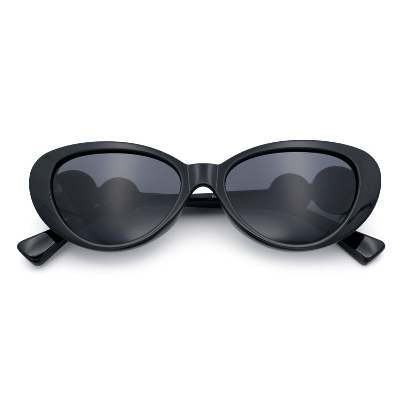 Womens Star Stud Jewel Trim Arm Mod Cat Eye Plastic Fashion Diva Sunglasses