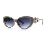 Womens Star Stud Jewel Trim Arm Mod Cat Eye Plastic Fashion Diva Sunglasses