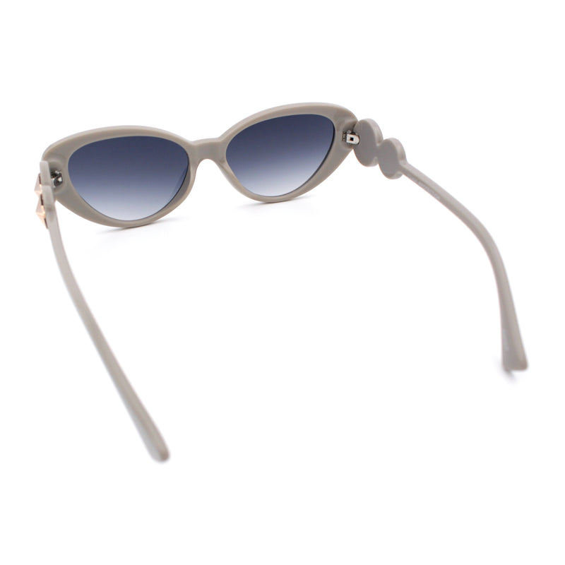 Womens Star Stud Jewel Trim Arm Mod Cat Eye Plastic Fashion Diva Sunglasses