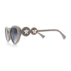 Womens Star Stud Jewel Trim Arm Mod Cat Eye Plastic Fashion Diva Sunglasses