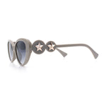 Womens Star Stud Jewel Trim Arm Mod Cat Eye Plastic Fashion Diva Sunglasses