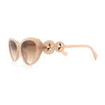 Womens Star Stud Jewel Trim Arm Mod Cat Eye Plastic Fashion Diva Sunglasses