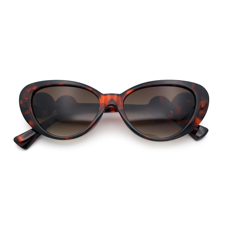 Womens Star Stud Jewel Trim Arm Mod Cat Eye Plastic Fashion Diva Sunglasses