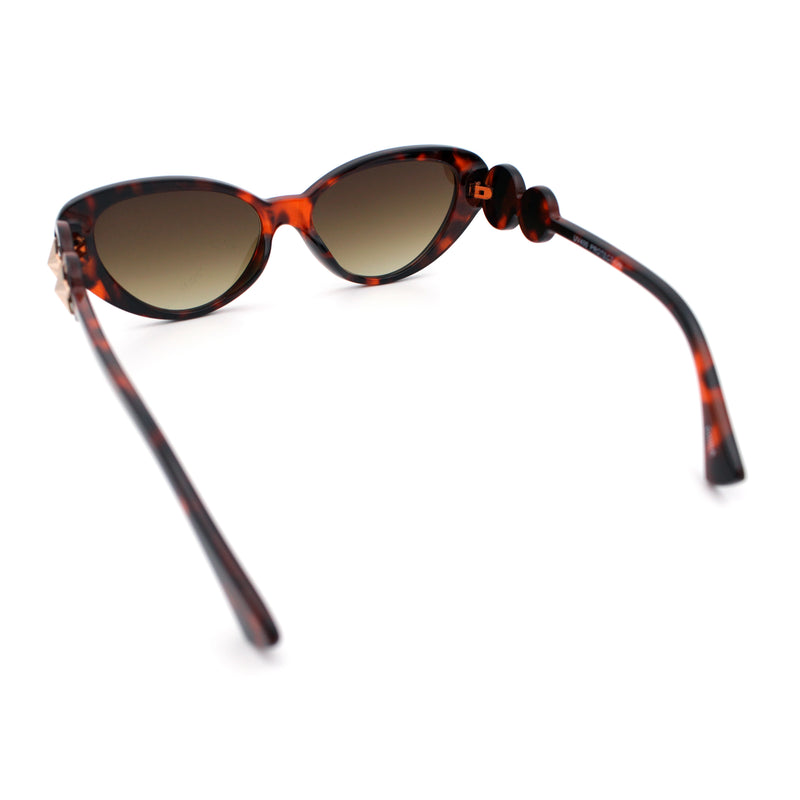Womens Star Stud Jewel Trim Arm Mod Cat Eye Plastic Fashion Diva Sunglasses