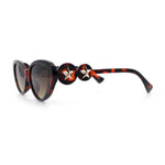 Womens Star Stud Jewel Trim Arm Mod Cat Eye Plastic Fashion Diva Sunglasses