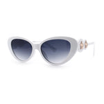 Womens Star Stud Jewel Trim Arm Mod Cat Eye Plastic Fashion Diva Sunglasses
