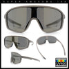 Mens Oversized Shield Color Mirror Sport Wrap Plastic MTB Rectangle Sunglasses