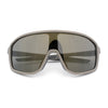Mens Oversized Shield Color Mirror Sport Wrap Plastic MTB Rectangle Sunglasses