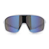 Mens Oversized Shield Color Mirror Sport Wrap Plastic MTB Rectangle Sunglasses