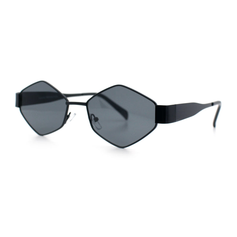 Hipster Diamond Shape Hustler Metal Rim Retro Fashion Sunglasses