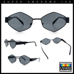 Hipster Diamond Shape Hustler Metal Rim Retro Fashion Sunglasses